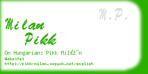 milan pikk business card